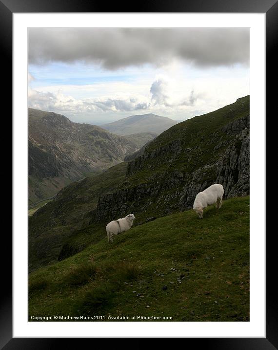 View from Snowdon. Framed Mounted Print by Matthew Bates