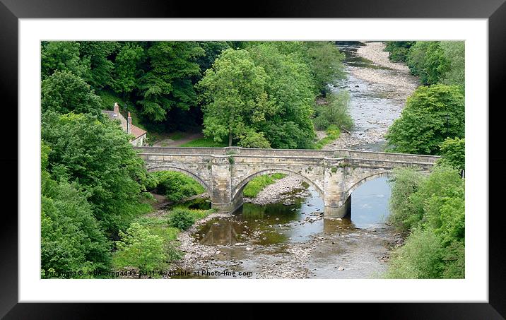 Richmond Bridge, Yorkshire Framed Mounted Print by John Biggadike