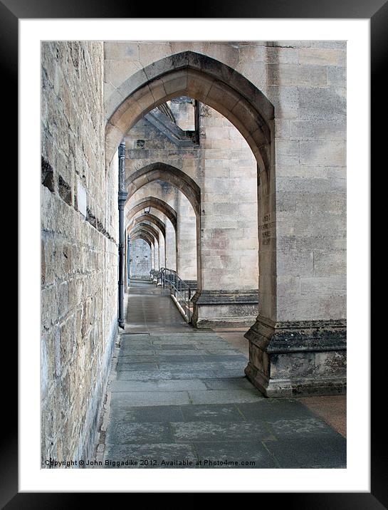 Winchester Cathedral Arches Framed Mounted Print by John Biggadike