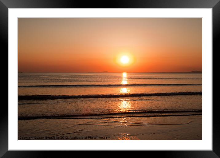 Pembrokeshire Sunset Framed Mounted Print by John Biggadike