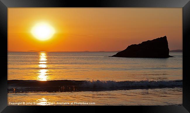 Pembrokeshire Sunset 2 Framed Print by John Biggadike