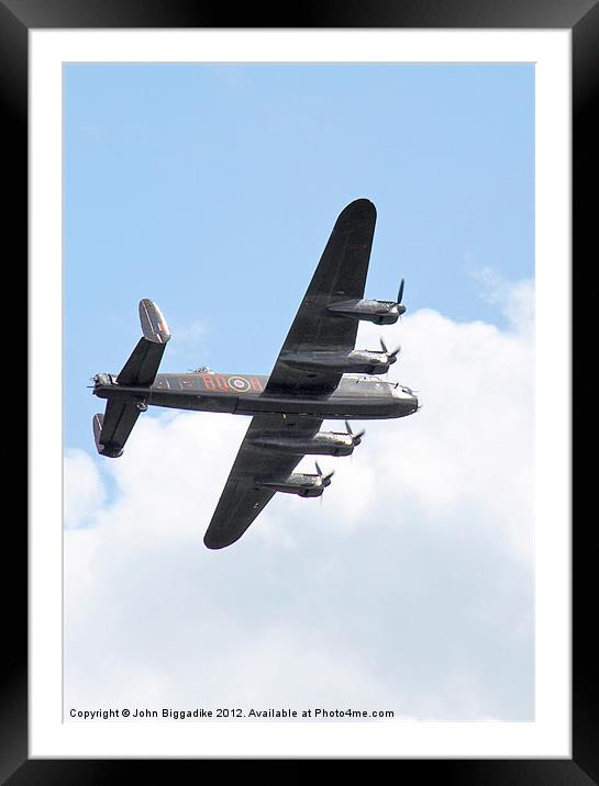 Lancaster Bomber Framed Mounted Print by John Biggadike