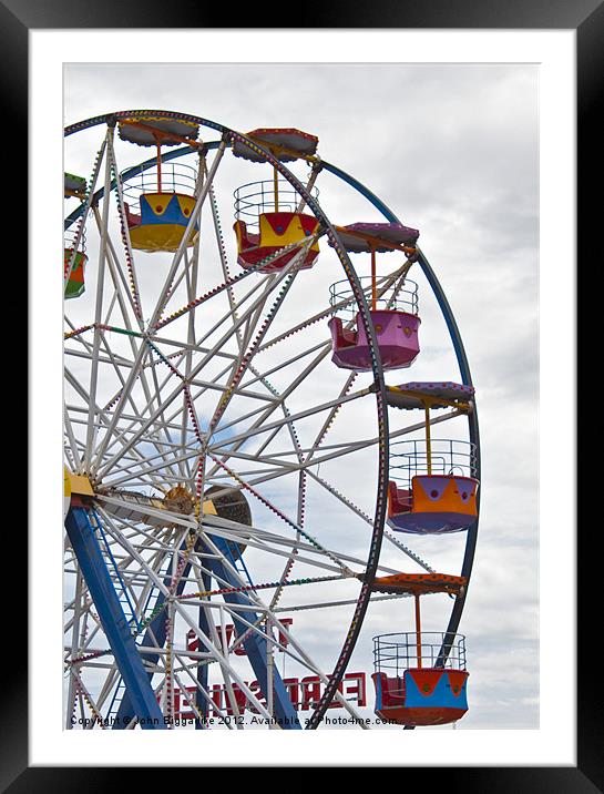 Ferris Wheel Framed Mounted Print by John Biggadike