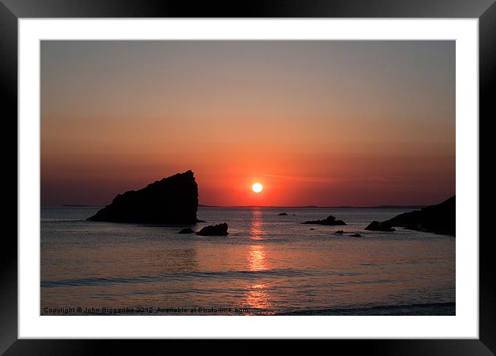 Pembrokeshire Sunset 5 Framed Mounted Print by John Biggadike
