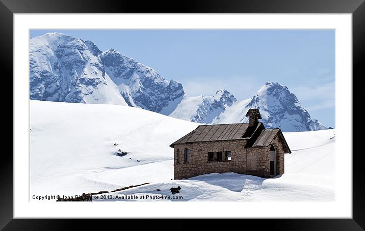 Dolomite Spring Framed Mounted Print by John Biggadike