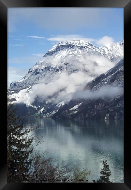 Alpine view Framed Print by John Biggadike
