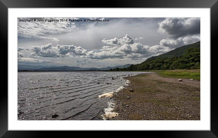  Storm brewing on Bassenthwaite Framed Mounted Print by John Biggadike