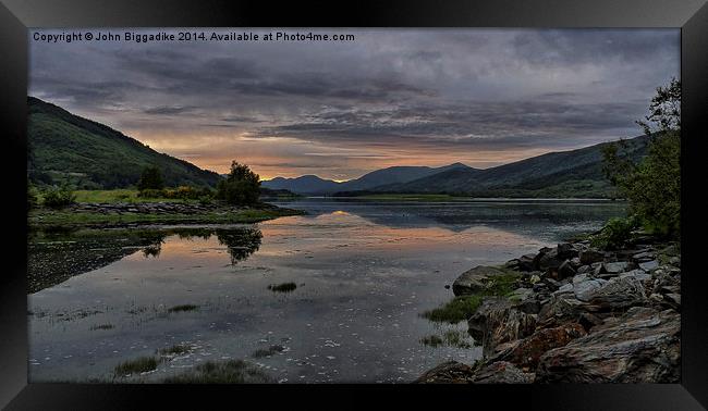  Loch Leven Sunset Framed Print by John Biggadike