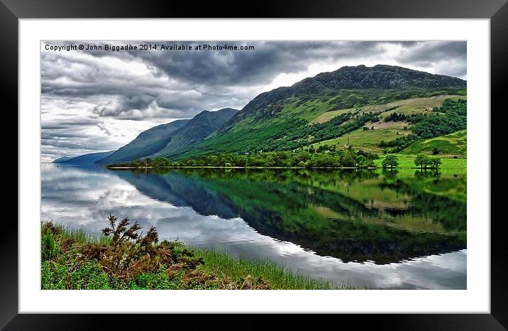  Loch Lochy Reflection 2 Framed Mounted Print by John Biggadike