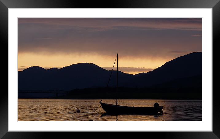 Loch Leven Sunset Framed Mounted Print by John Biggadike