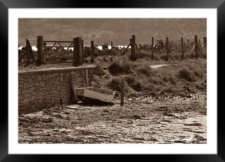 Lonley Boat Framed Mounted Print by Jules Camfield