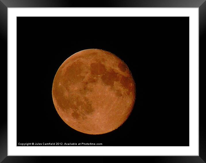 The Moon Framed Mounted Print by Jules Camfield