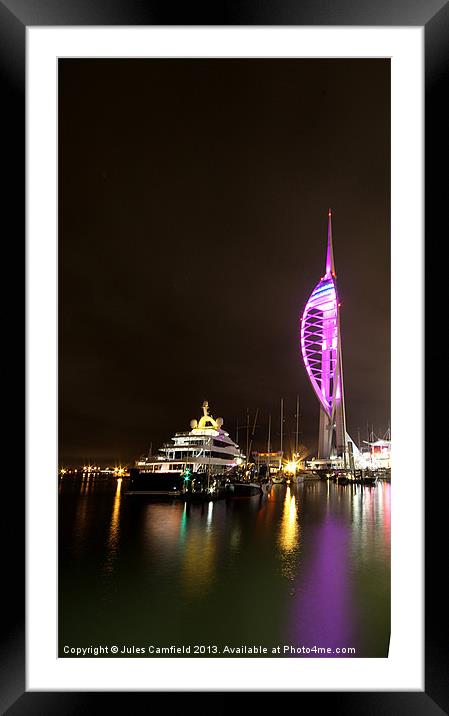 Spinnaker Tower & Reflections Framed Mounted Print by Jules Camfield