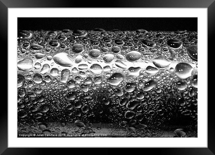 Raindrops Framed Mounted Print by Jules Camfield