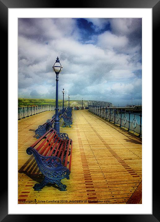 Swanage Pier Framed Mounted Print by Jules Camfield