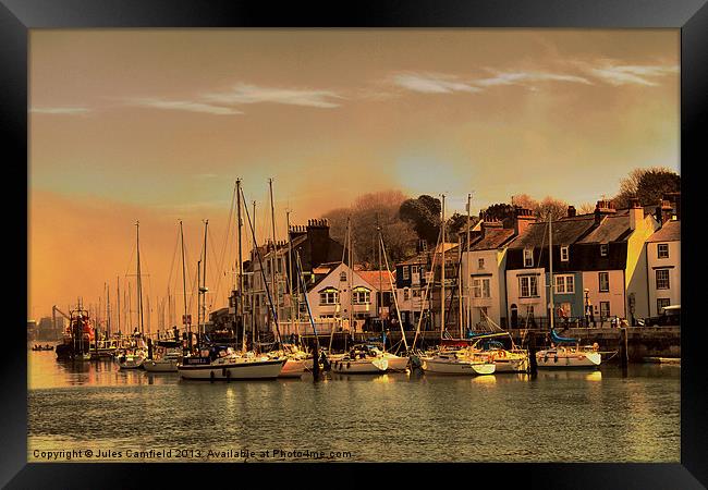 Weymouth Harbour Framed Print by Jules Camfield