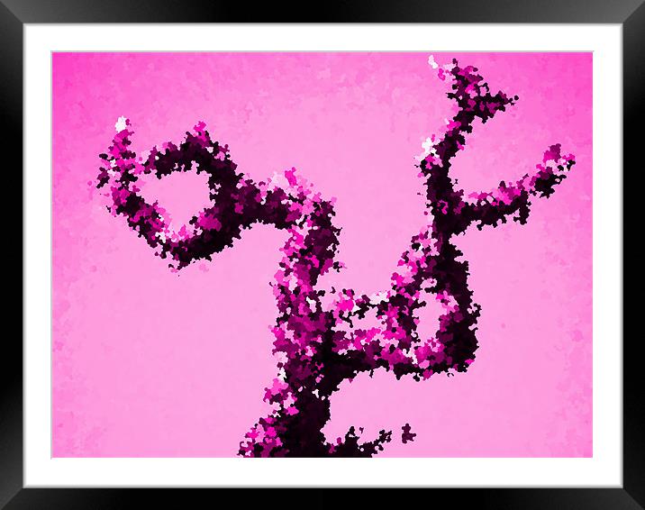 Pink Tree Framed Mounted Print by Jules Camfield