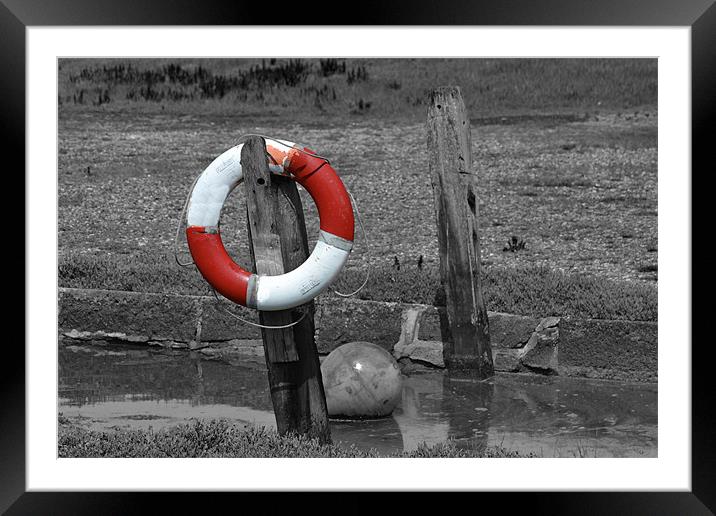 Life Ring Framed Mounted Print by Jules Camfield