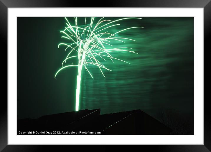 Firework Show Framed Mounted Print by Daniel Gray