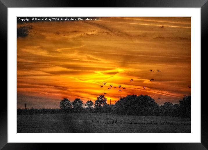  HDR Sunset Framed Mounted Print by Daniel Gray