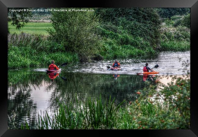  Canoeing HDR Framed Print by Daniel Gray