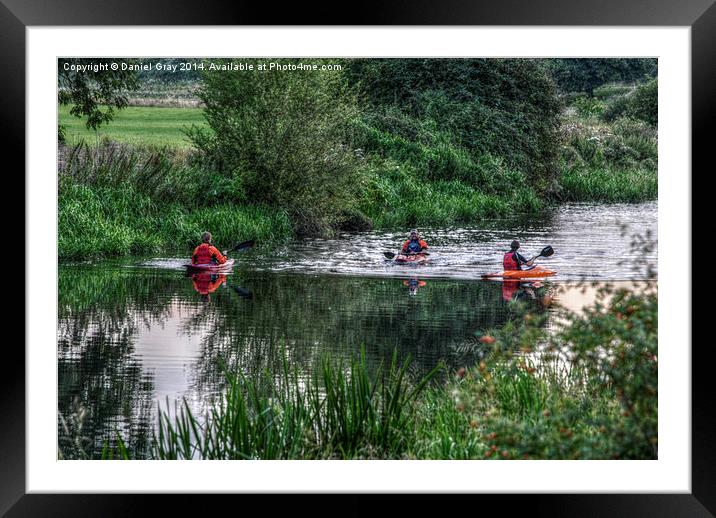  Canoeing HDR Framed Mounted Print by Daniel Gray