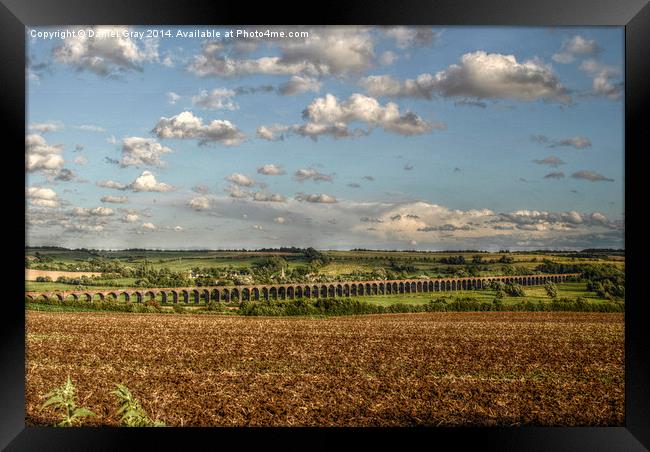  Harringworth Viaduct Rutland HDR Framed Print by Daniel Gray