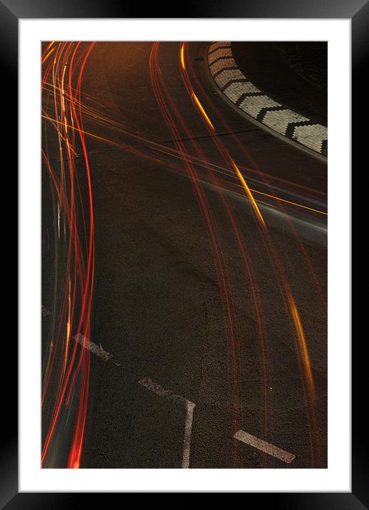 Light Trails 2 Framed Mounted Print by Daniel Gray