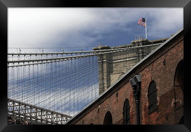 Brooklyn bridge Framed Print by Tom Hall
