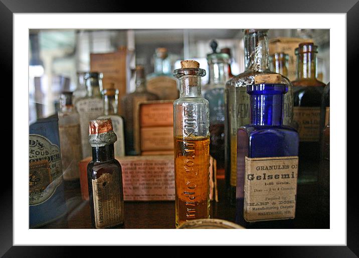 Grandma's medicine cabinet Framed Mounted Print by Tom Hall