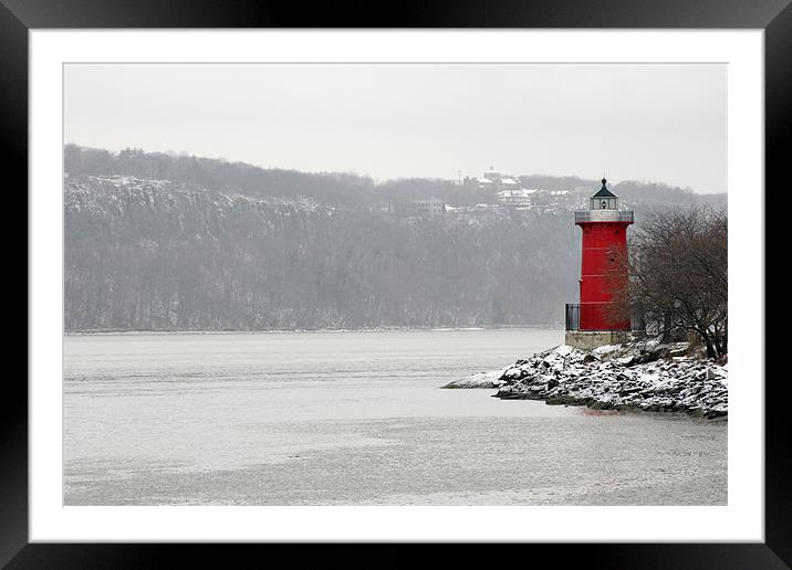 Little Red Lighthouse Framed Mounted Print by Tom Hall
