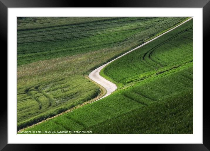 The Winding Road Framed Mounted Print by Tom Hall