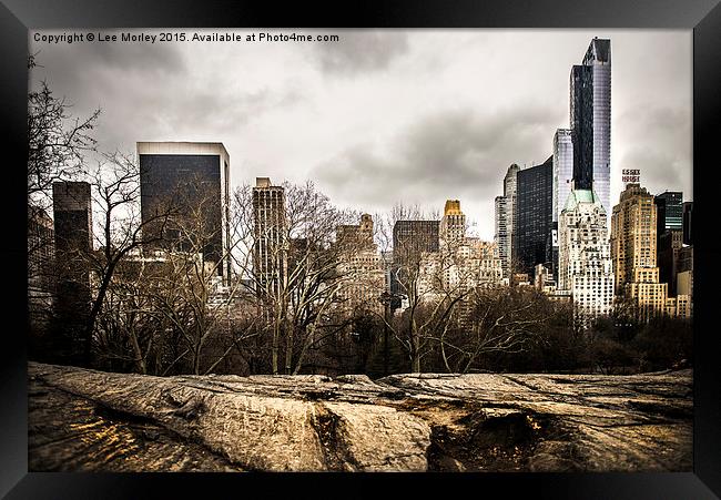  New York Skyline from Central Park Framed Print by Lee Morley