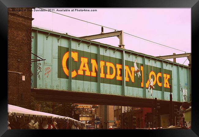 Camden Lock Bridge Framed Print by Dan Davidson