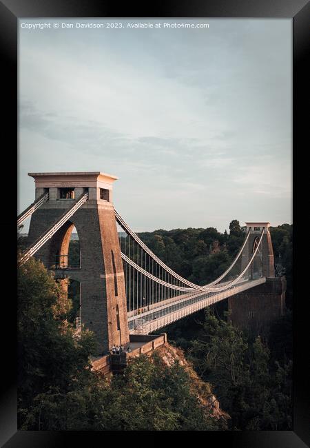 Clifton Suspension Bridge Framed Print by Dan Davidson