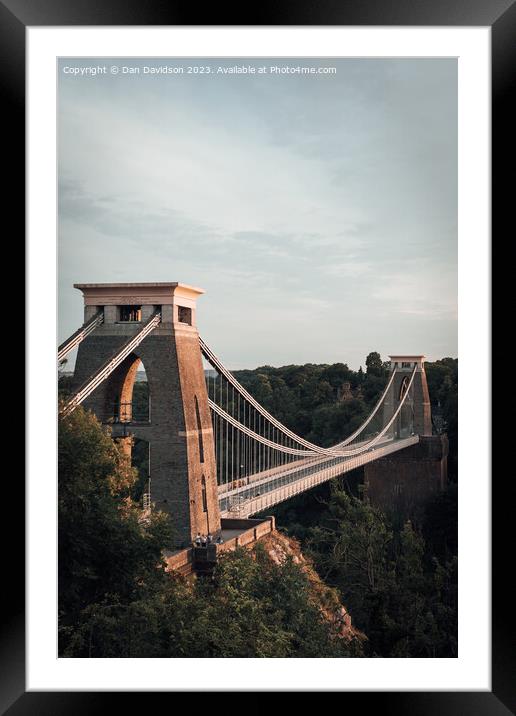 Clifton Suspension Bridge Framed Mounted Print by Dan Davidson