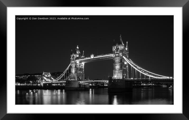 Tower Bridge Nights Framed Mounted Print by Dan Davidson