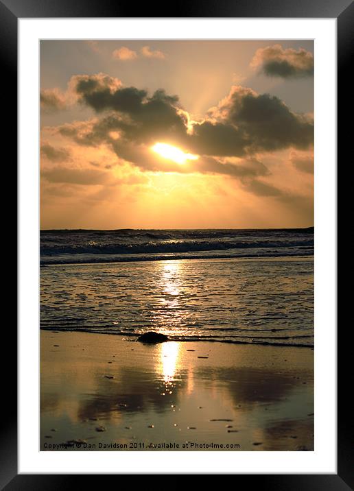 Bracelet Bay Swansea Gower Sunset Framed Mounted Print by Dan Davidson