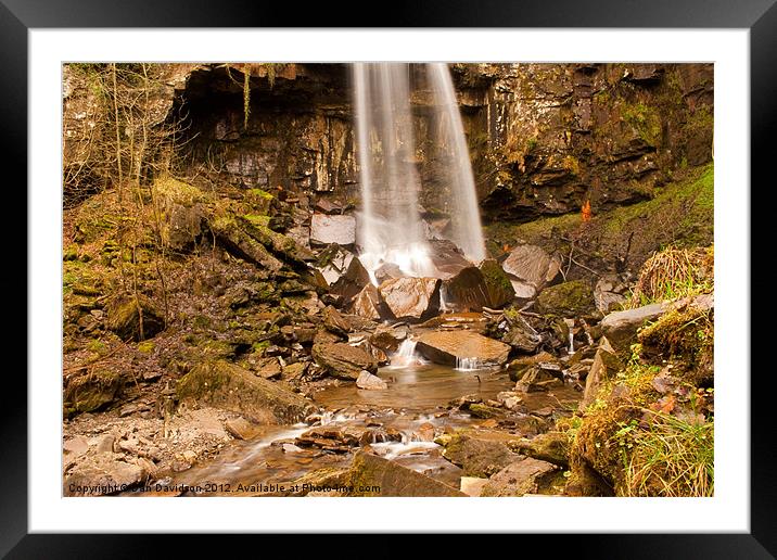 Melincourt Falls Vale of Neath Framed Mounted Print by Dan Davidson