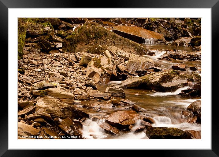 Melincourt Waterfalls Framed Mounted Print by Dan Davidson