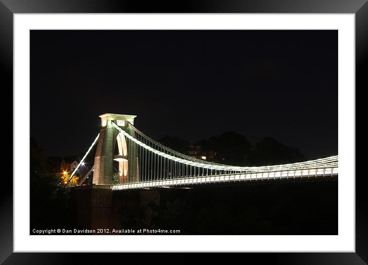 Clifton Suspension Bridge Leigh Woods Framed Mounted Print by Dan Davidson