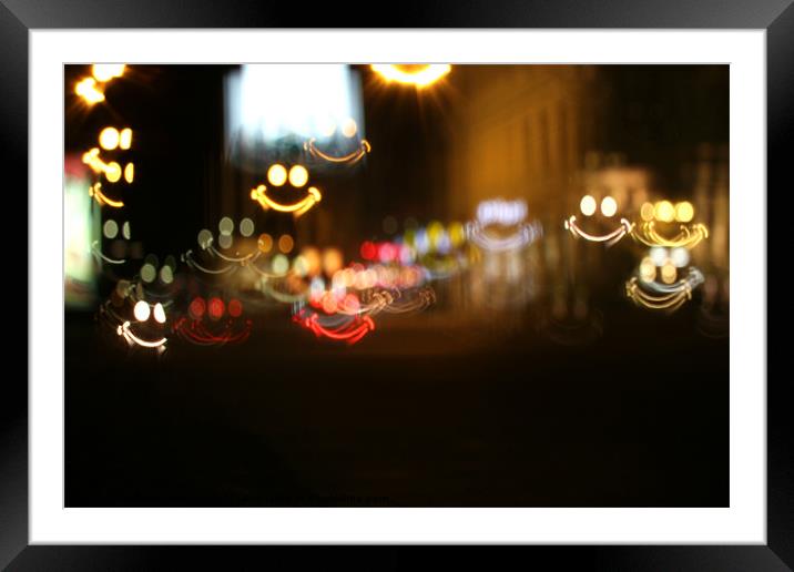 Checkpoint Charlie Berlin Bokeh Abstract Framed Mounted Print by Dan Davidson