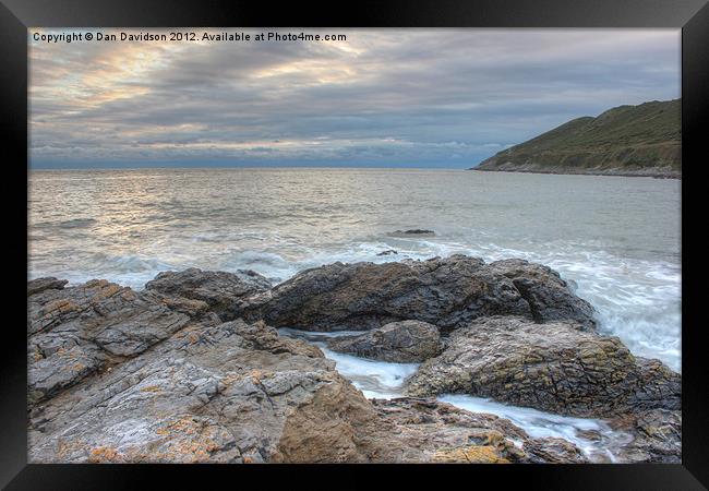 Swansea Bay High Tide Framed Print by Dan Davidson