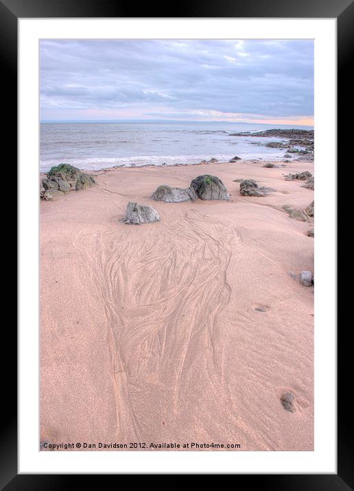 Bracelet Bay Sand trails Framed Mounted Print by Dan Davidson