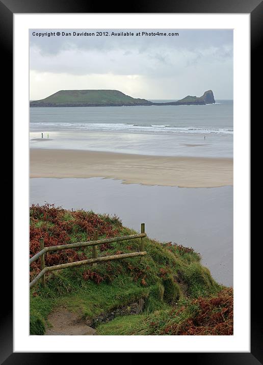 Worms Head Gower Framed Mounted Print by Dan Davidson