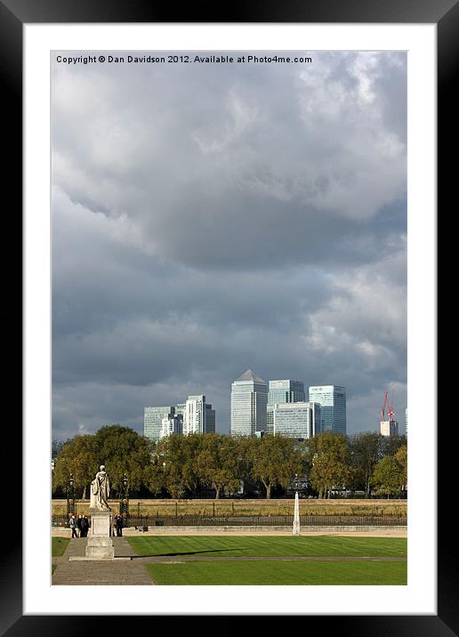 Clouds over Canary Wharf Framed Mounted Print by Dan Davidson