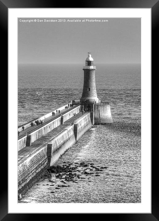 Tynemouth Pier Lighthouse Framed Mounted Print by Dan Davidson