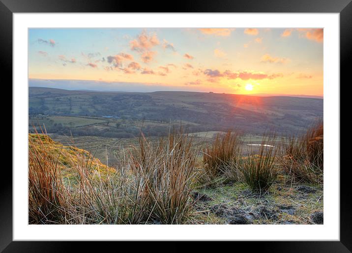Lliw Valleys Sunrise Framed Mounted Print by Dan Davidson