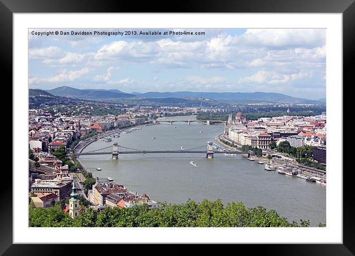 Views up the Danube Framed Mounted Print by Dan Davidson