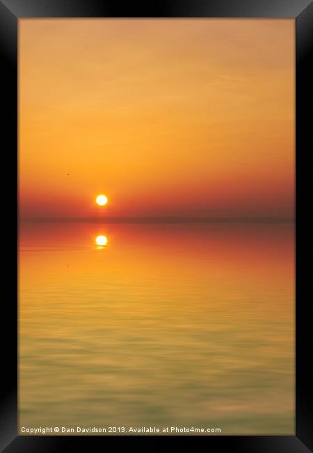 The Sunset Framed Print by Dan Davidson